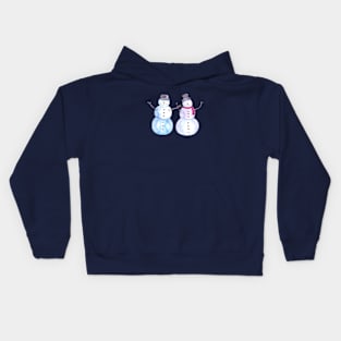 Smiley Snowmen Friends Kids Hoodie